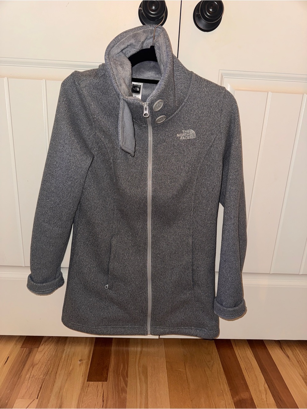 The North Face Women's Grey Teddy Fleece Jacket